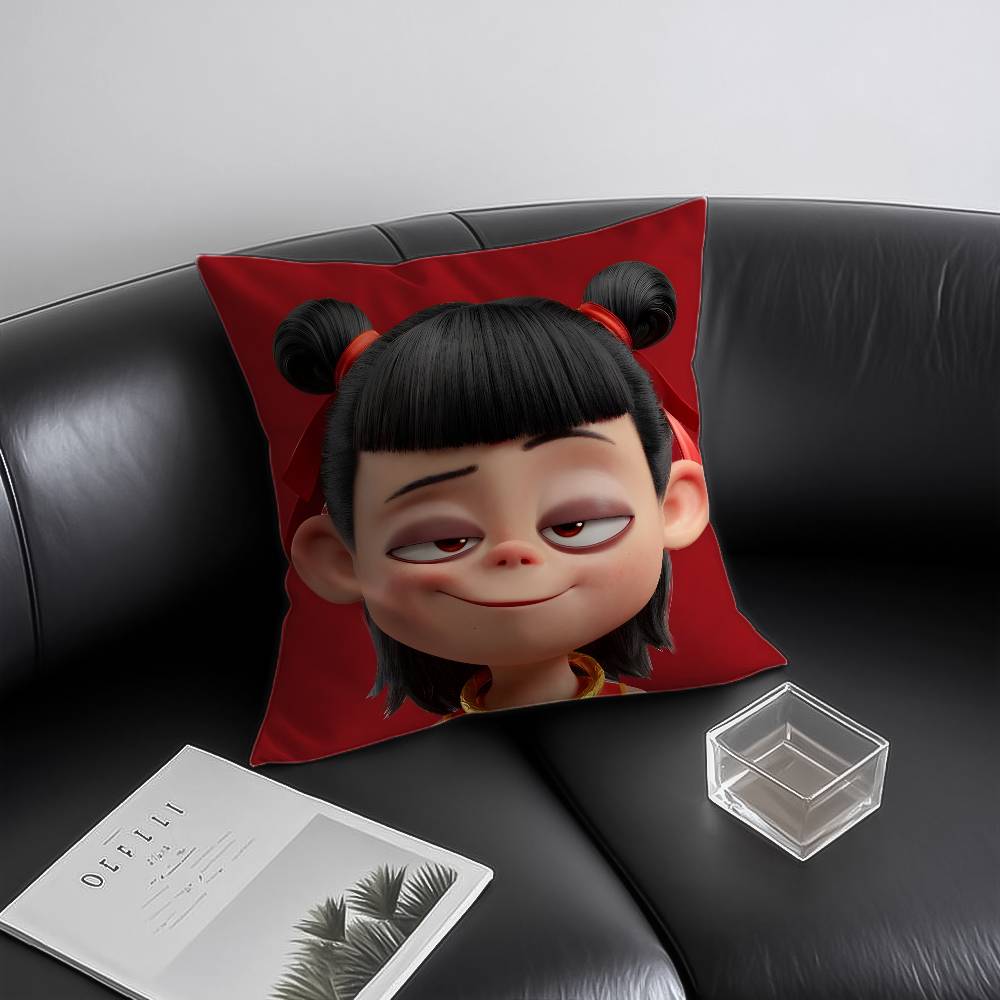 Movie N-Ne Zha Pillow Case Anti-dustmite Invisible Zipper Sofa Bed
