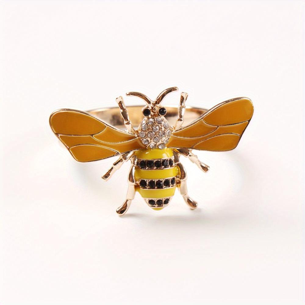 

1 шт элегантные кольца для салфеток медоносная пчела стрекоза пряжка для салфеток держатели для салфеток украшение стола кольца для салфеток жёлтый