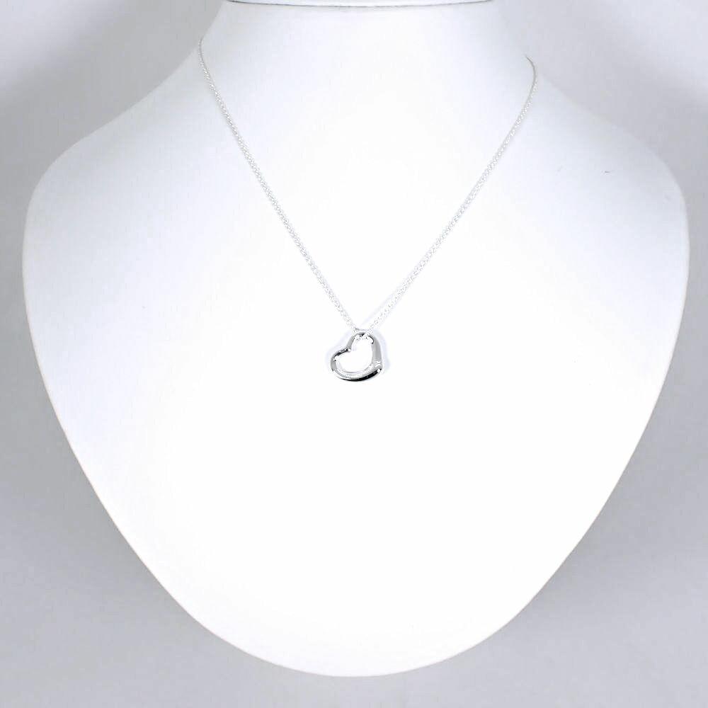 [Used] TIFFANY/Tiffany 925 Open Heart Pendant/Necklace/j7-5