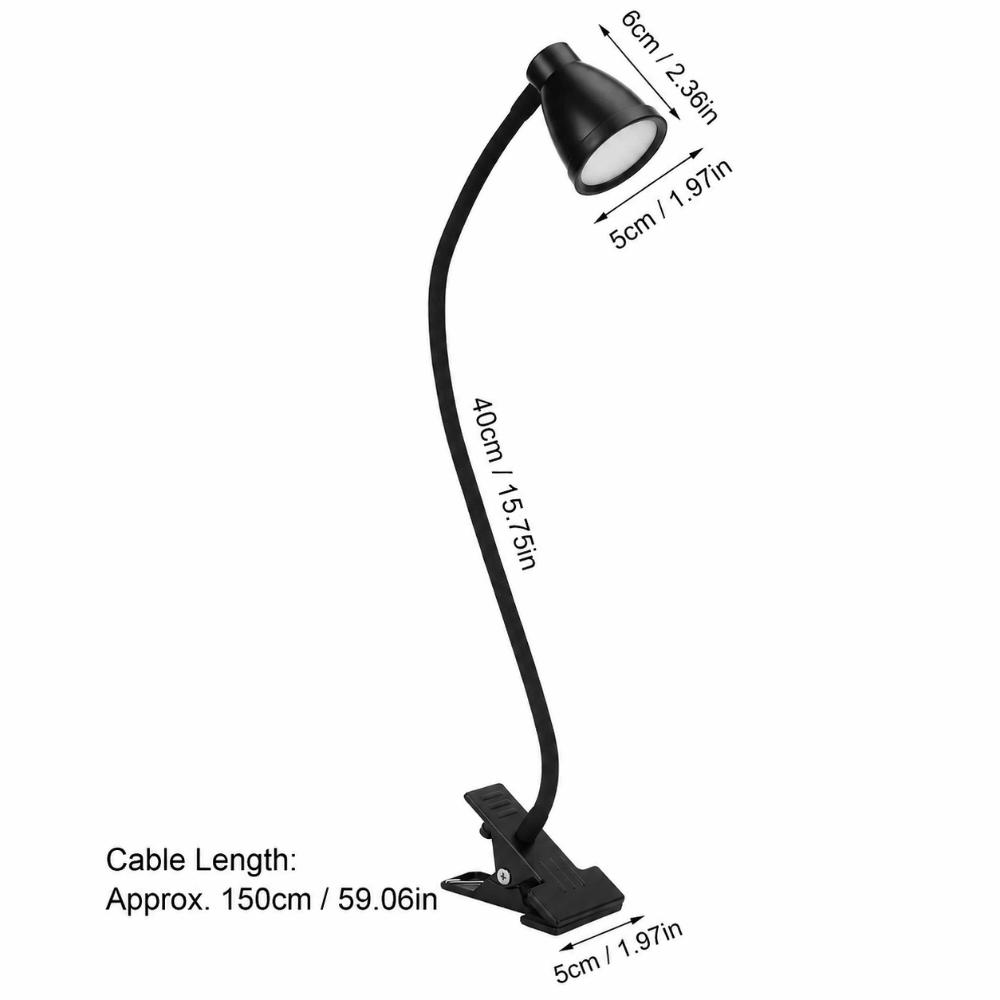 USB Powered Clip Reading Light 5W LED Reading Light Simple Desk Lamp  Studying