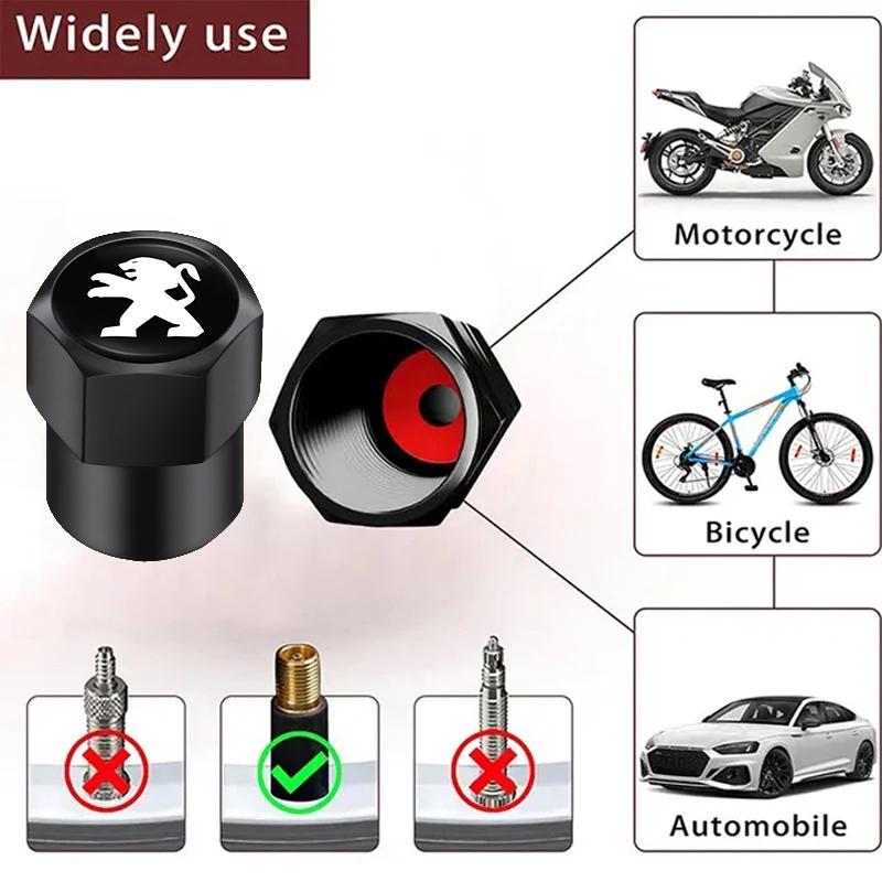 2026 Forró Autómatrica 3D Stílusú Autókerék Gumiabroncs Szelepfedelek Szeleptű Sapka Dekoráció Peugeot 206 307 308 3008 207 208 407 408 508-hoz