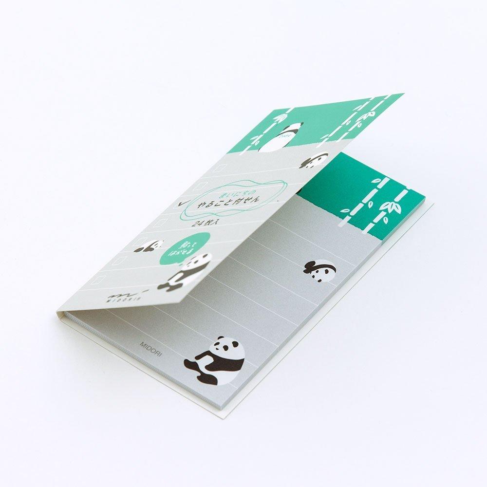 MIDORI Sticky Memo Pad - Panda To-Do List