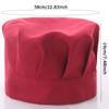 WTEMPO 1 pièce Chapeau de travail pour cuisine restaurant Hôtel Serveur Boulanger Chef Chapeau Adulte Cuisine Cuisiner Bande élastique Plissé Casquette