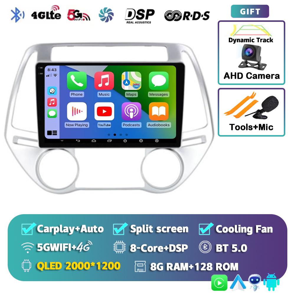 Android14 Carplay Auto Car Radio For Hyundai I20 2010 2011 2012 2013 2014 Multimedia Player Video GPS Navigation Stereo 2din DSP