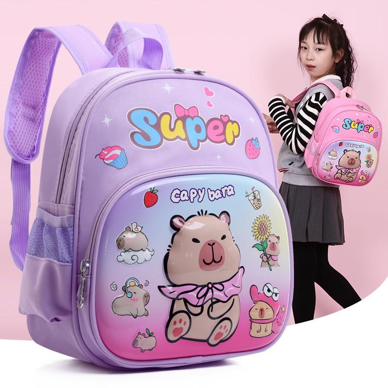 Kidfriendly Animated Backpack In Pink Purple Green And Blue For Use School