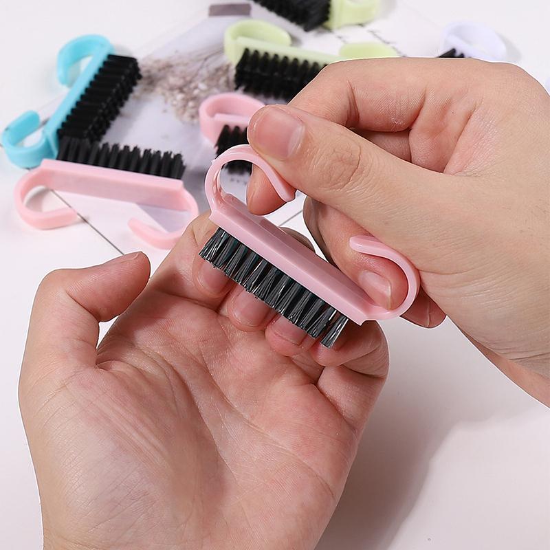 2Pcs Nail Brush Nail Art Manicure Pedicure Soft Remove Dust Plastic Cleaning Nail Brushes File Tools Set