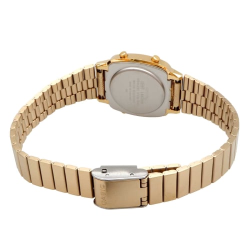 Casio CASIO watch ladies digital NEW design LA670WGA-1 gold x black overseas model