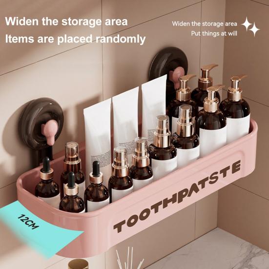 Úložný držák Odkapávač s přísavkou Snadná instalace Nástěnný úložný regál do koupelny Multifunkční organizér na kosmetiku