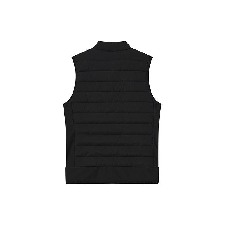 Fila FW22 Color Block Solid Letter Embroidery Casual Down Vest Men Vests Black F11M248912F-BK