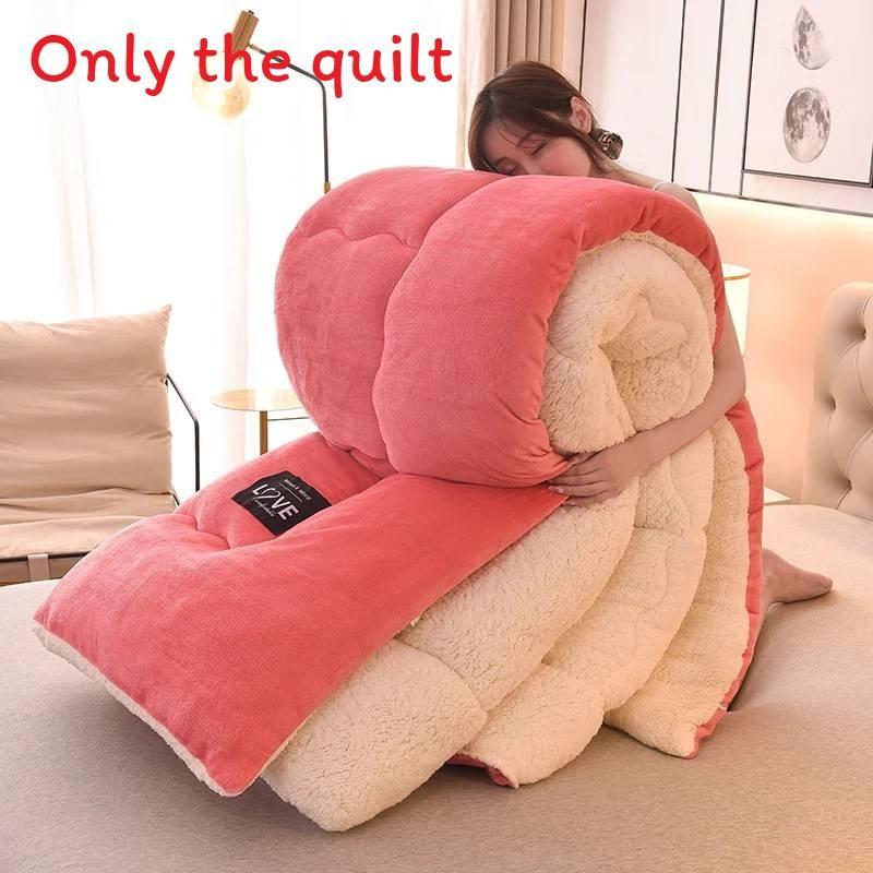 

Зимнее плюшевое стеганое одеяло с утолщенным сохранением тепла, подходит для ежедневного использования в холодное время года