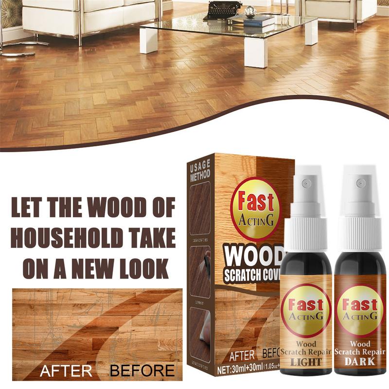 Kit di Riparazione Mobili in Legno 60ml Stucco per Legno Rimuovi Graffi Per Mobili e Pavimenti in Legno Chiaro e Scuro
