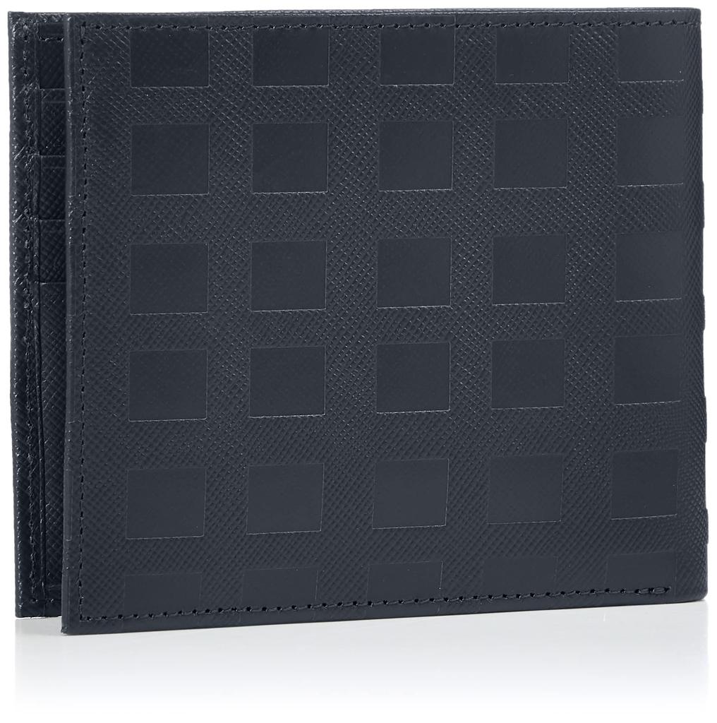 Daks Men's Checker Emboss Bifold Wallet, Navy