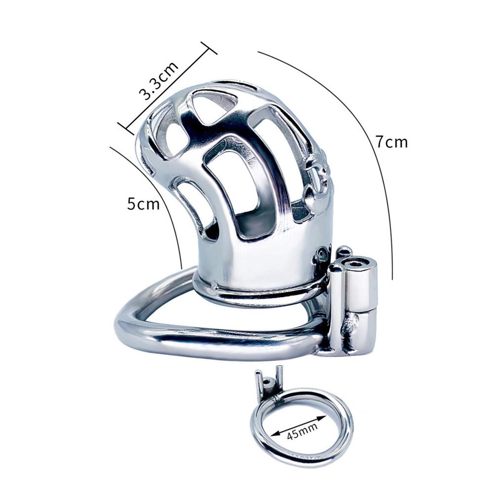 CB Lock for Men Stainless Steel Penis Cage Adult Sex Toy Cock Cage Cockring BDSM Slave Fetish Chastity Device Cuckold