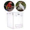 Bird Birdbath Tub Clear Parrot Bathing Box Cage Accessories Bath Shower Box for Budgerigar Canary Little Birds Lovebird Bath