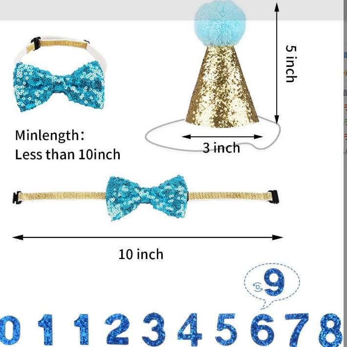 Pet Festive Pom-Pom Hat & Bow Tie Set
