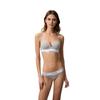 Calvin Klein Modern Attraction Jacquard Waistband Sexy Bikini Thong Women Underwear Coconut-Gray F3787AD-020