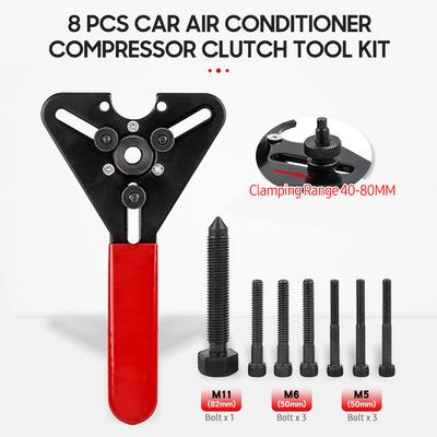 Kit di strumenti per chiavi a doppio uso per installazione della rimozione della frizione del compressore d'aria per auto da 8 pezzi