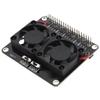 GPIO Expansion Board Fit for RasPi 4B 3B+ 3B 3A+ Dual Cooling Fans GPIO Expansion Board Module
