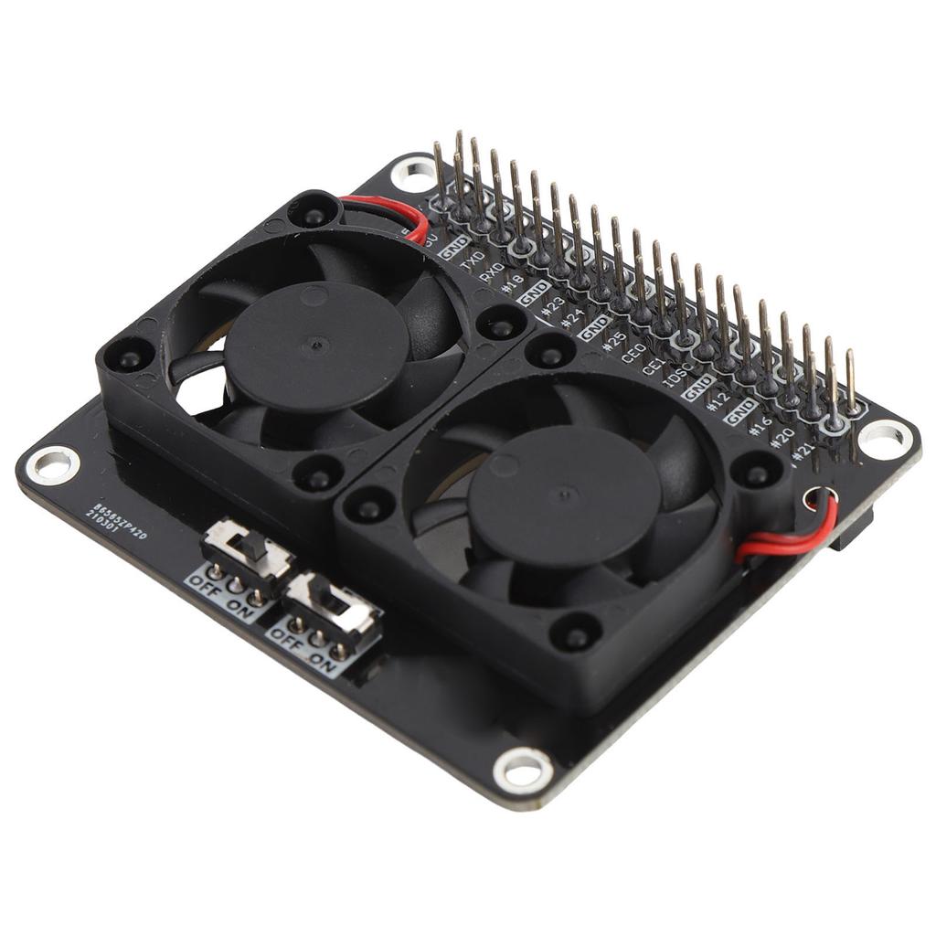 GPIO Expansion Board Fit for RasPi 4B 3B+ 3B 3A+ Dual Cooling Fans GPIO Expansion Board Module