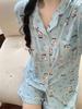 Pigiama Cartoon Chiikawa Xiaohachi Donna Estivo Manica Corta Pantaloncini Studente Carino Dolce Usaki Pois