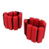 2 PCS Silicone Weight Bearing Bangles Wrist Weights Bracelet Sports Running Wrist Ankle Strap Red