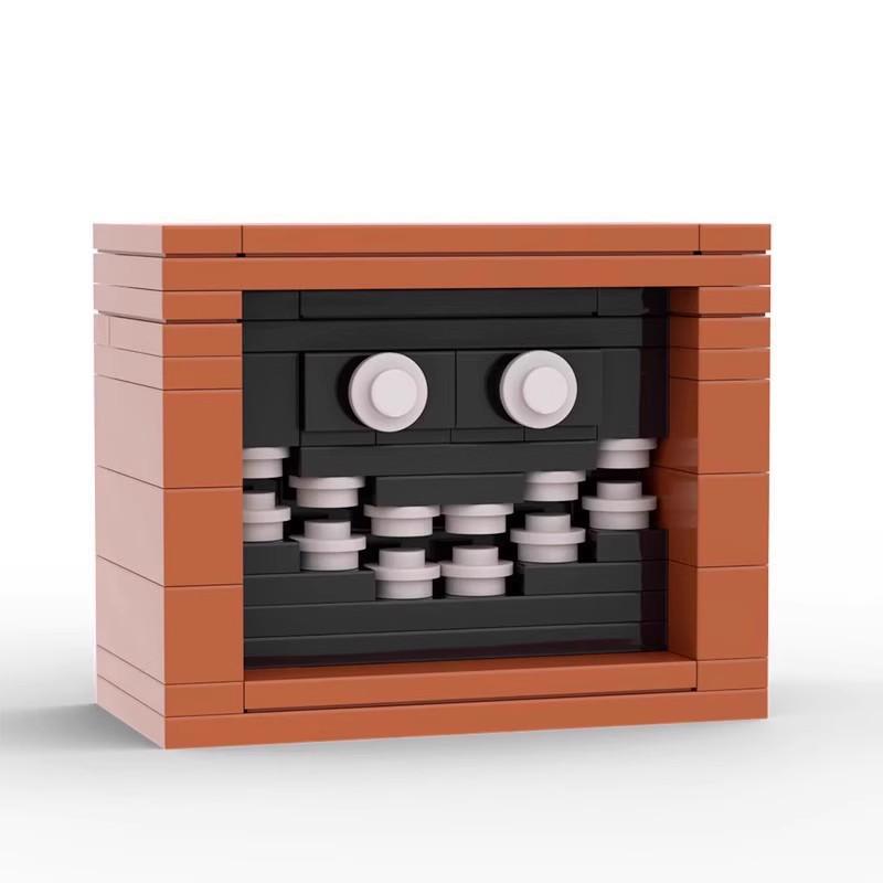 Stavebnice Rainbow Friends Monster Door, Model pro sestavení panenky Halloweenské dveře, Kompatibilní kostky Dárek pro děti