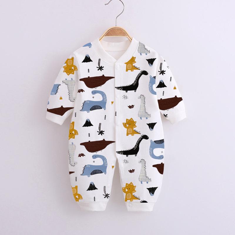

Baby Long Sleeve Romper - Spring/Autumn, Printed Combed Cotton Pajamas for Newborns, Infant Wear 66cm
