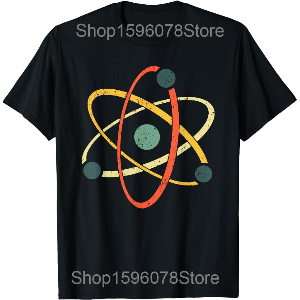 Cool Atom Art Men Women Biology Physics Chemistry Teacher T Shirts Humor Streetwear Tee Shirt Short Sleeve Unisex Loose Clothing