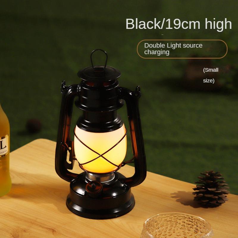 Rechargeable Retro Kerosene Lamp LED Retro Outdoor Camping Lamp Camping Lamp Camp Horse Lantern Portable Lamp
