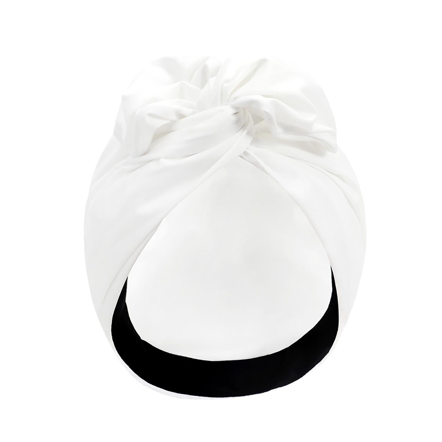 Francúzska Vintage Twist Turbanová Čiapka Módna Dámska Bavlnená Bandana Čelenka Dámska Pokrývka Hlavy Čiapka S Kvetinovou Potlačou Dámske Šatky na Hlavu white