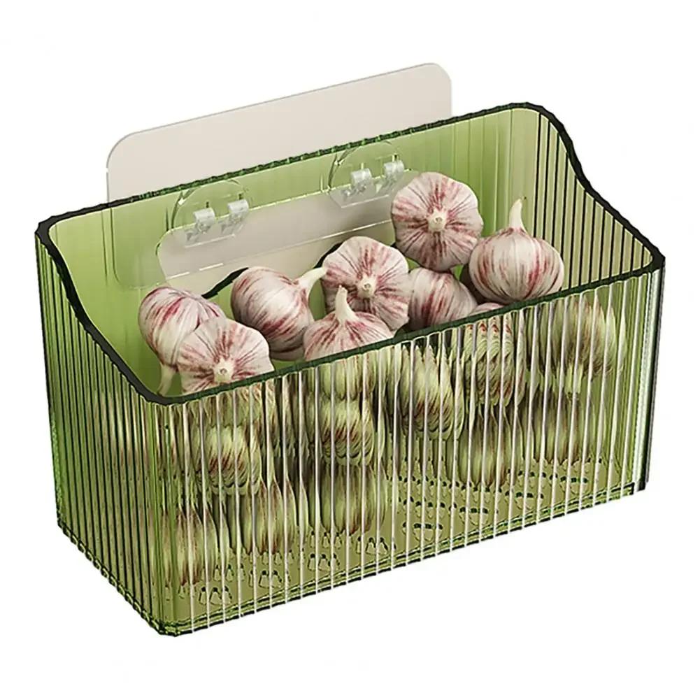 Capacity Storage Organizer Capacity Wall-mounted Storage Basket for Kitchen Bathroom Onion Ginger Garlic Holder for Vegetable