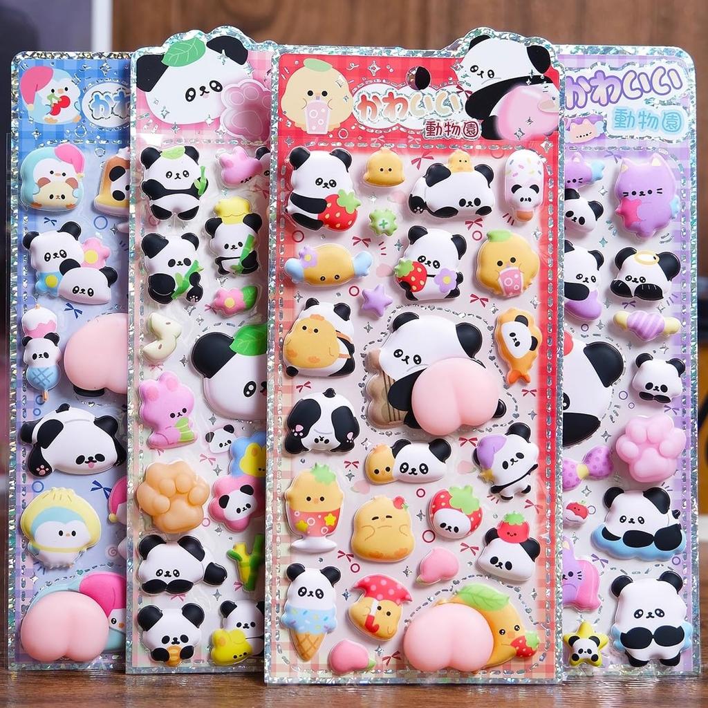 Cute 3D Squishy Panda Butt Puffy Paw 3D Squishy 3D Marshmallow Butt Convex Perfect for Cell Phone DIY Water Smartphone Album Girls and Craft Stress