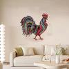 Art Rooster Wall Hanging Decoration Metal Miniatures Figurine Sculpture  Home