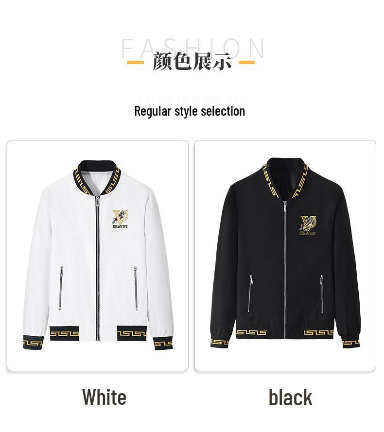 Europäische Herren-Stickjacke mit Stehkragen - Herbst/Winter Slim Fit, V-Ausschnitt, Verdickt, Mode