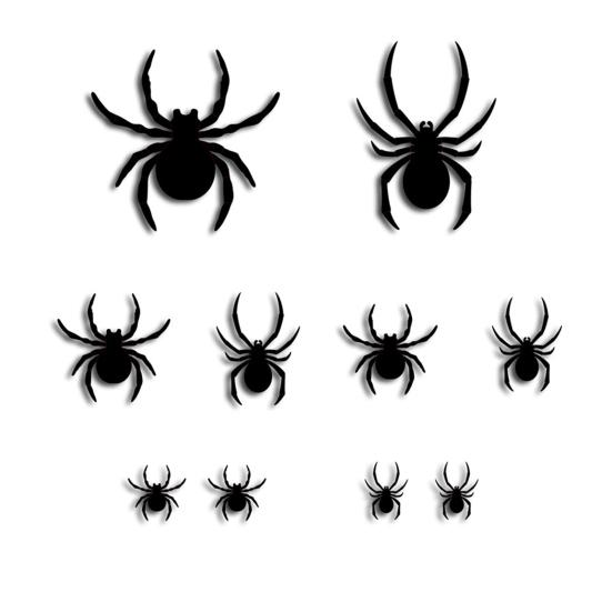 LED Wall Lamp Halloween Stickers, Glow-in-the-Dark Bat & Spider Decorations, Battery-Powered Hanging Ornaments Decor for Haunted House Party,