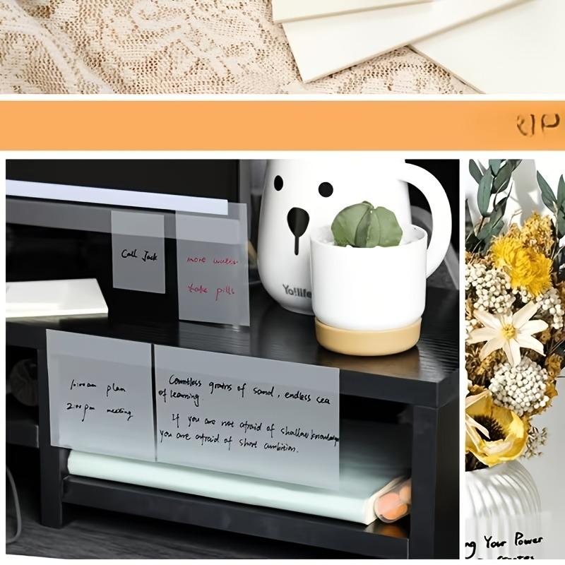 50 transparent sticky notes - Perfect for schools, offices, notes, diaries! Back-to-school season, holiday gifts
