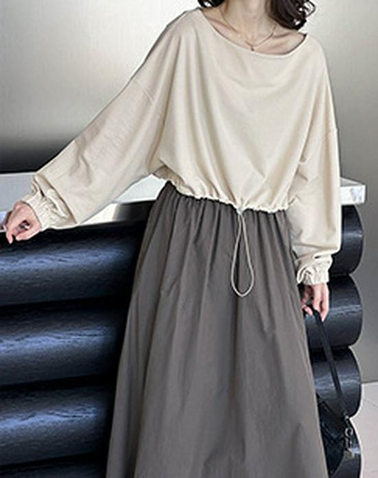 Ju Zhi 2024 Autumn Chic Slimming Irregular Drape Ribbon Shirt for Women 4533
