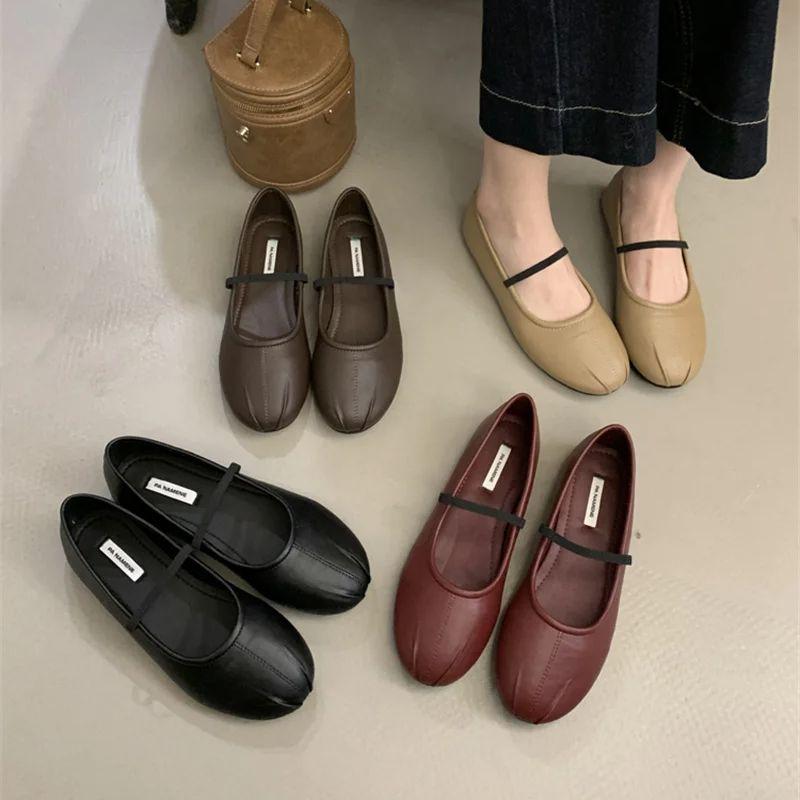 Fashion Bailamos Women Flats Fashion Round Toe Shallow Slip On Ladies Elegant Ballerinas Shoes Casual Dress Ballet Shoes Mujer