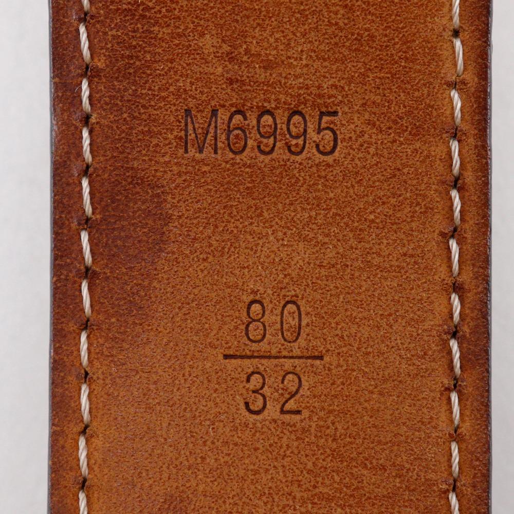 LOUIS VUITTON ceinture ellipse belt M6995 Brown Damier canvas mens Used