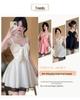 Sweet Princess Mesh Patchwork Camisole Dress – Elegant Waist-Cinched A-Line Mini with Open Back
