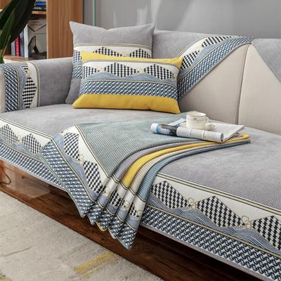 Nordic Simple Sofa Cushion Four Seasons Universal Non-Slip Leather Sofa Cover Chenille Light Luxury Cushion Backrest Towel Cover Cloth
