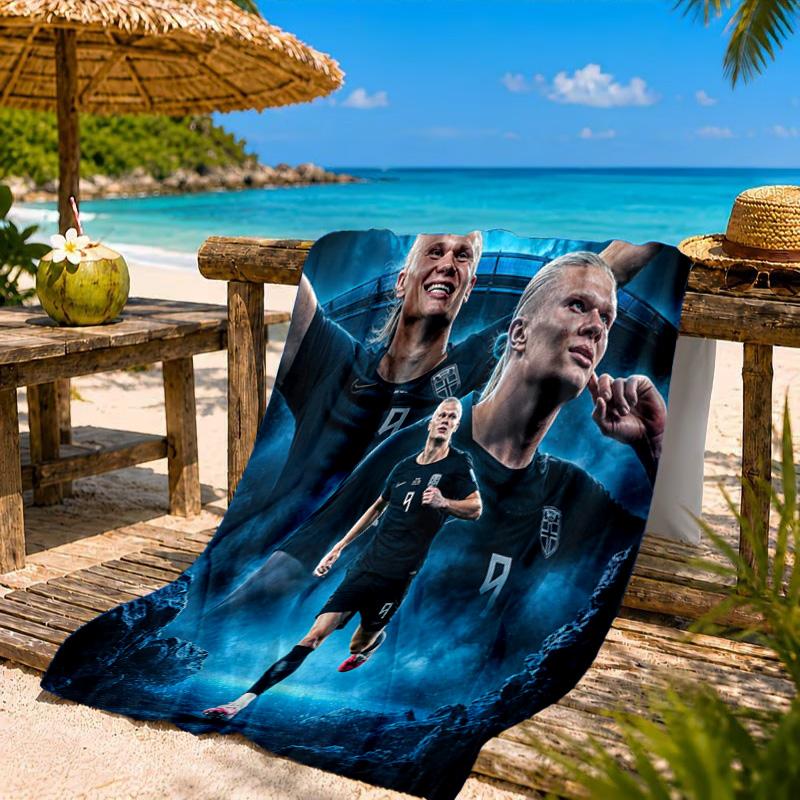 Haaland Beach Towel, Quick-drying, Easy To Care For, Suitable for Both Fitness and Beach Vacations,Sports Essential