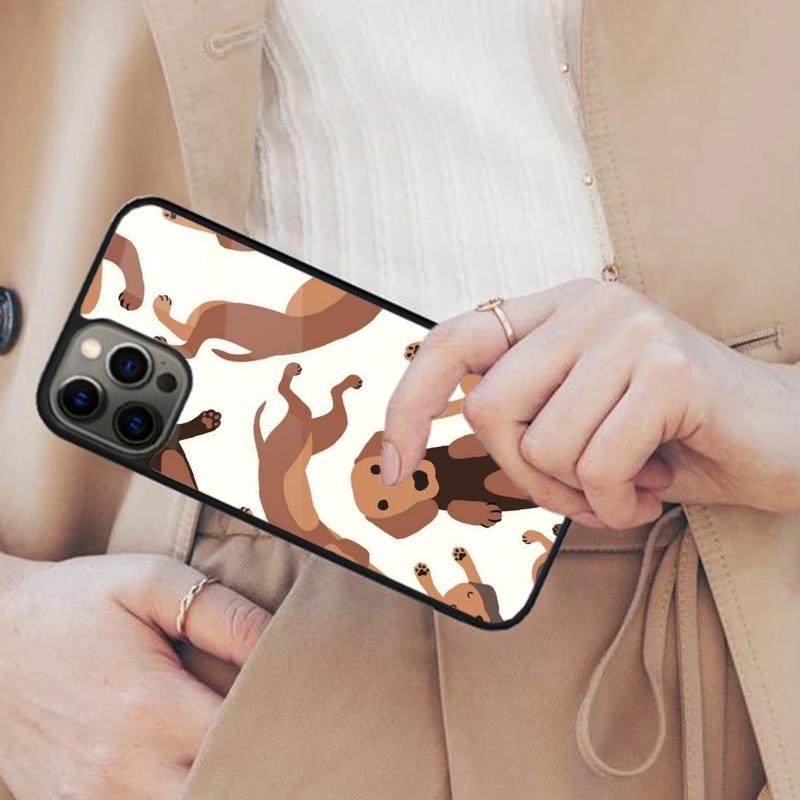 Schokoladen Dackel Cartoon Wiener Hund Magnetische Handyhülle Für iPhone 17 Air 16 14 13 12 Pro Max 15 Plus Kabellose MagSafe Hülle