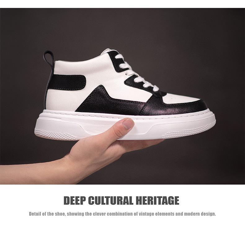 Invisible Height-Boosting 6CM Trendy Unisex Korean Style High-Top Sneakers for Students