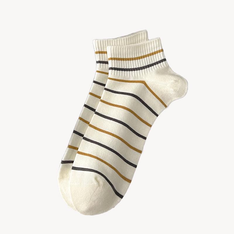 Zhuji Men's Summer Short Cotton Socks - Deodorant, Sweat-Absorbent, Low-Top Mid-Tube Style