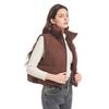 New Winter Cotton Vest For Women, Loose Korean Style Simple Stand Collar Short Sleeveless Jacket, Casual Versatile Outerwear