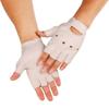 Men's Punk Gothic Leather Half-Finger Dance Gloves for Spring/Autumn Stage Performance