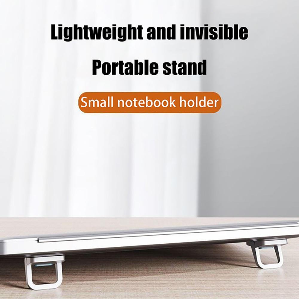 1Pcs Mini Foldable Laptop Stand Self-Adhesive Portable Keyboard Riser with 1 Adjustable Angles for MacBook Notebook Cooling