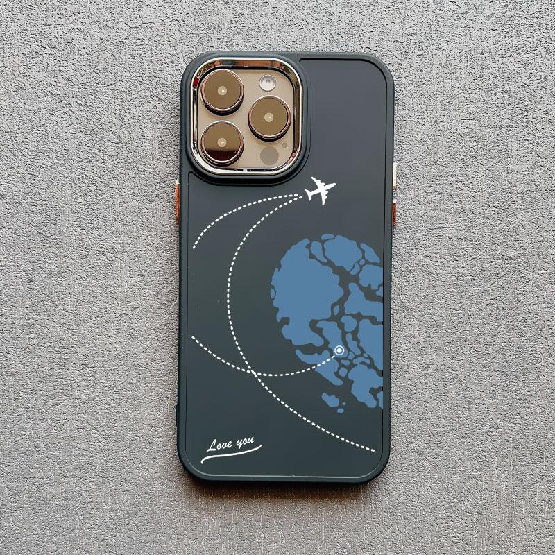 

Aircraft Airplane Heart Couple Phone Case For Apple iPhone XR X XS 7 8 Plus 13 12 11 Pro 14 15 Pro Max Plus Soft Silicone Cover iphone X or Xs