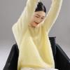 Women's Seamless One-Piece Knit Wool Cardigan Sweater with Brushed Finish